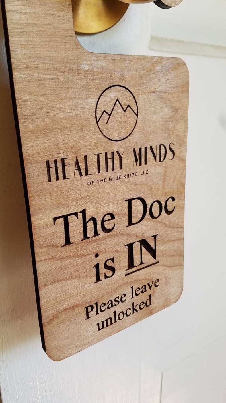 Personalized Office door hanger laser engraved door hanger Etsy