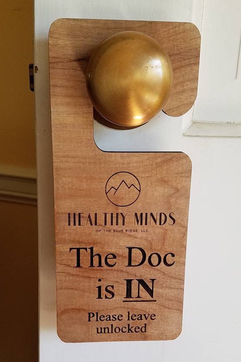 Personalized Office door hanger laser engraved door hanger | Etsy