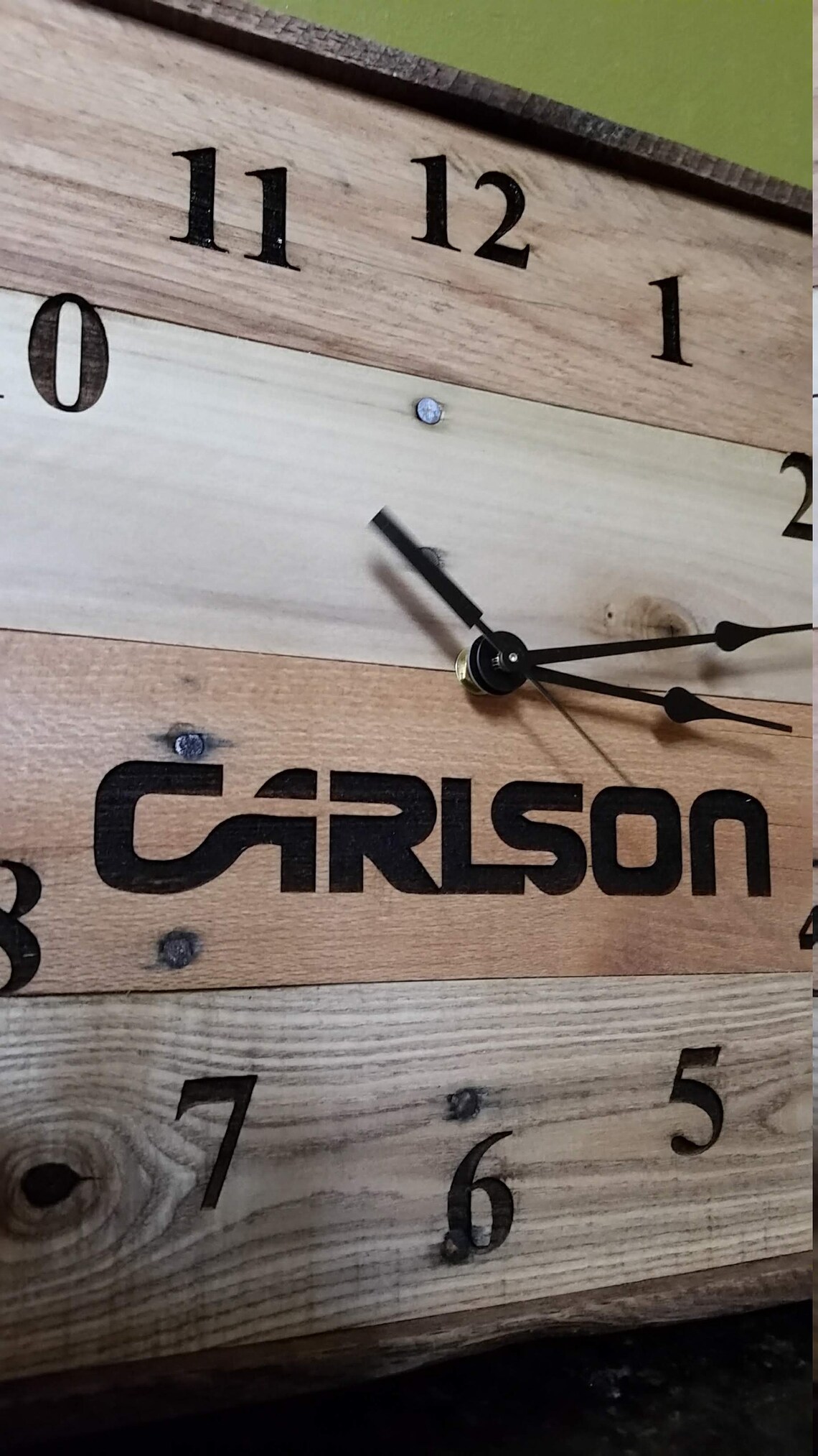 Personalized wall clock laser engraved wood wall clock custom Etsy
