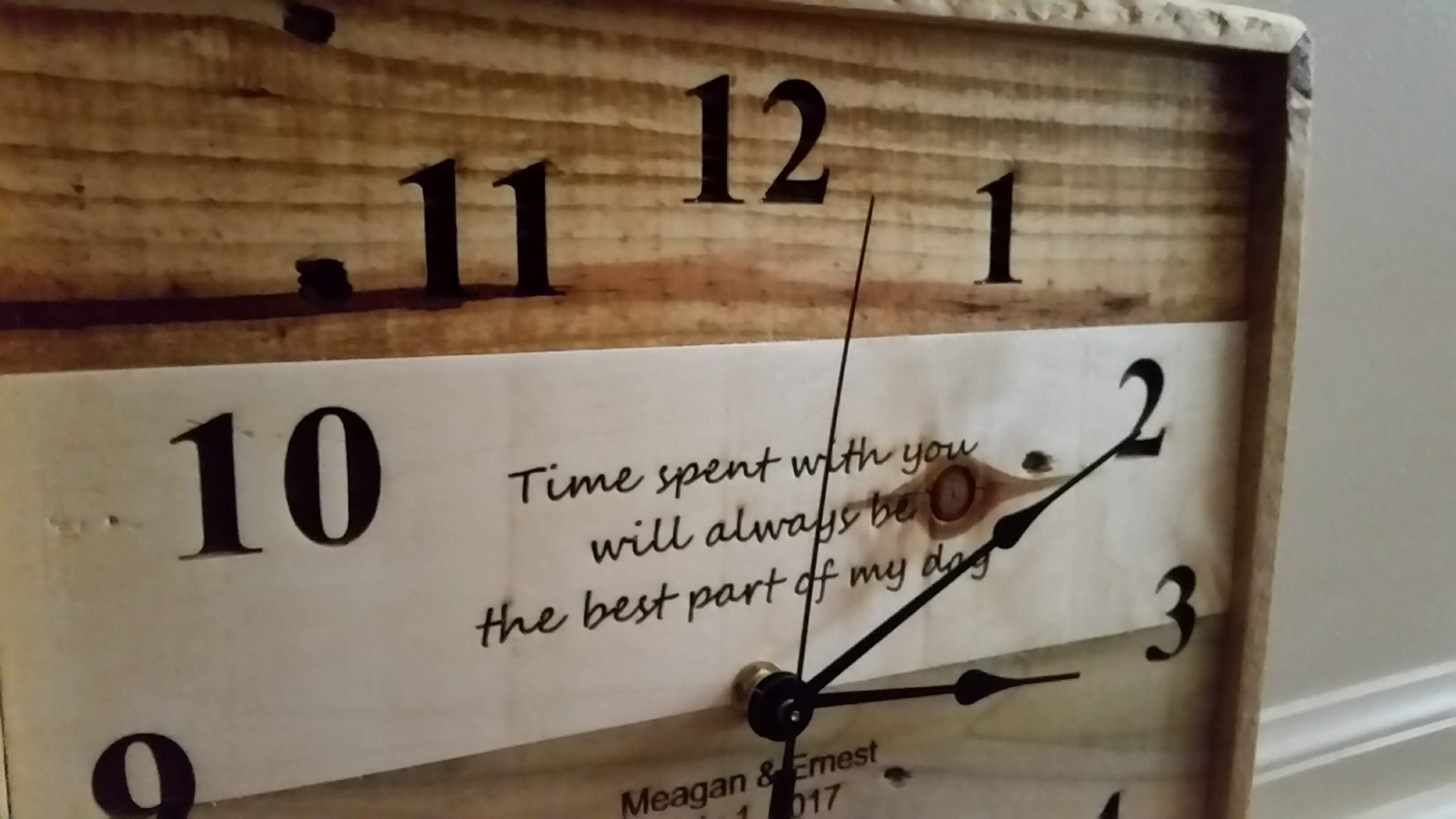 Laser engraved wall clock personalized gift for her Etsy