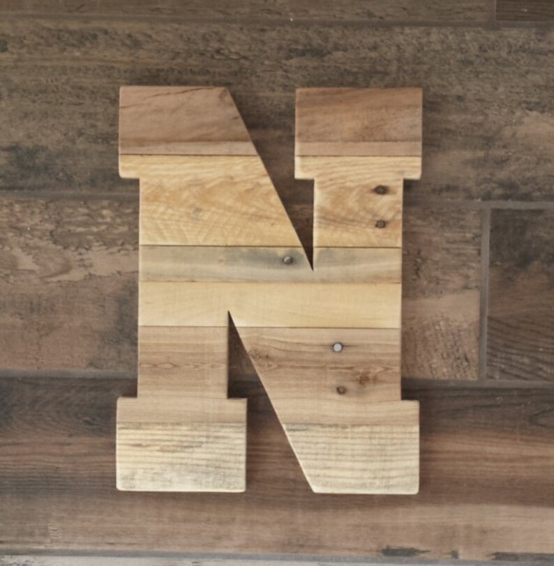 16 wood letters pallet wall art rustic home decor Etsy