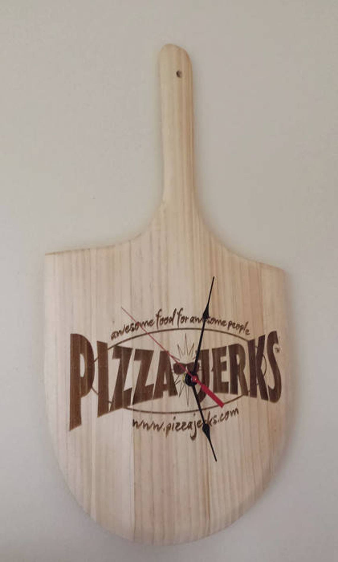 Pizza Paddle wall clock Personalized Business logo wall Etsy