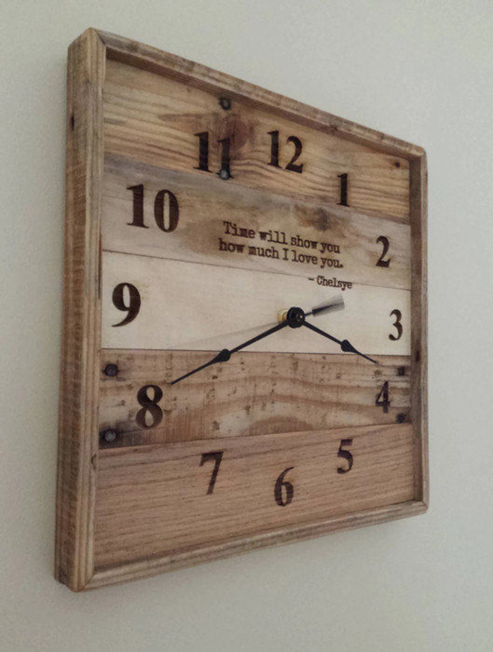 Custom Engraved Wall Clock Personalized Laser Engraved Etsy Australia