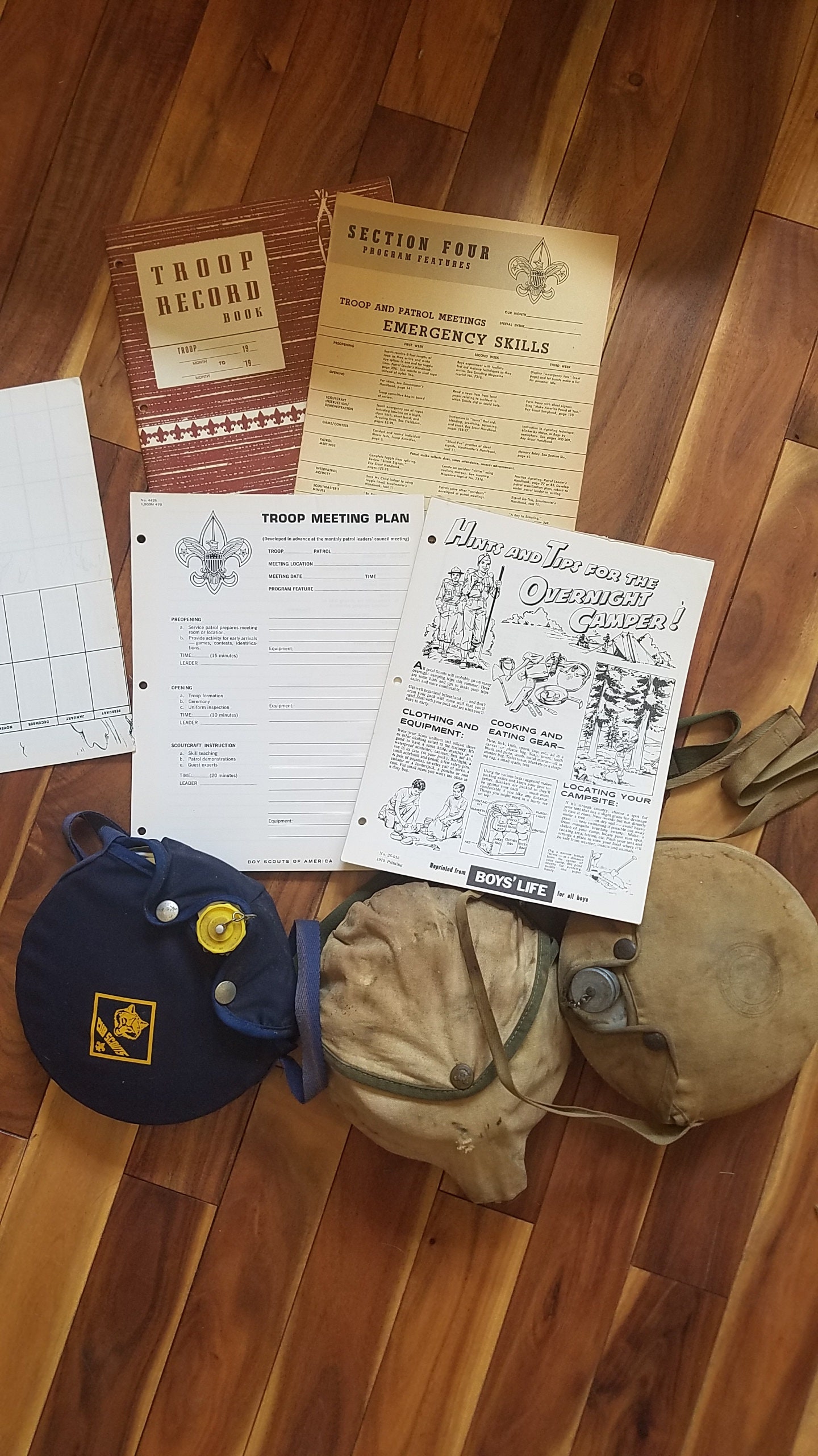 Camping mess kit boy scout canteen boy scout mess kit 1970s Etsy