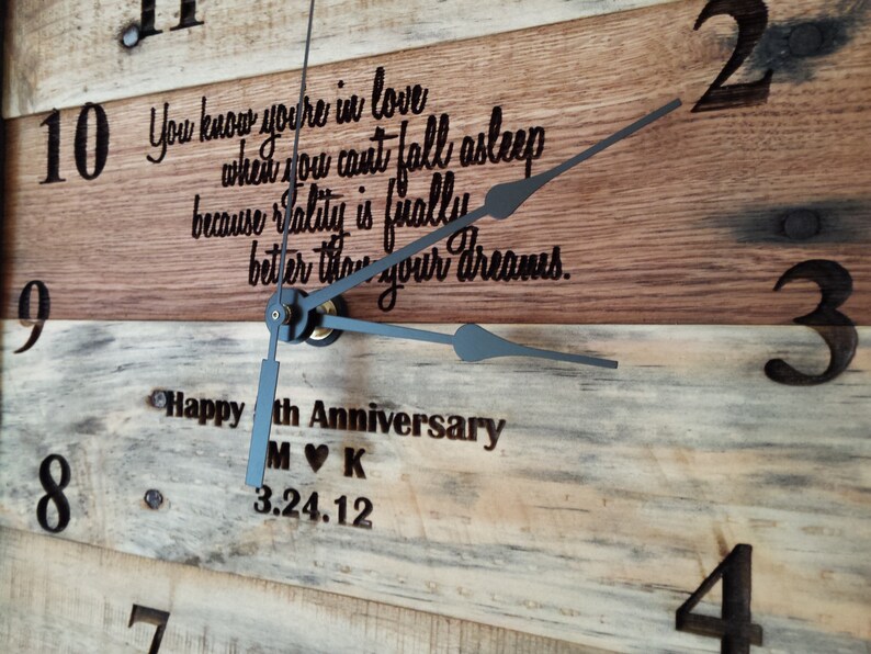 Anniversary Clock Anniversary Gifts for Boyfriend 5th Etsy