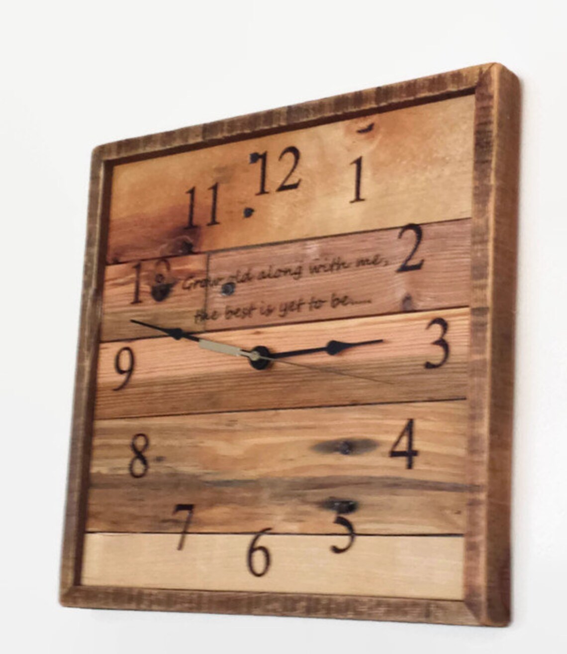Personalized wedding gift wall clock Rustic Home Decor Etsy