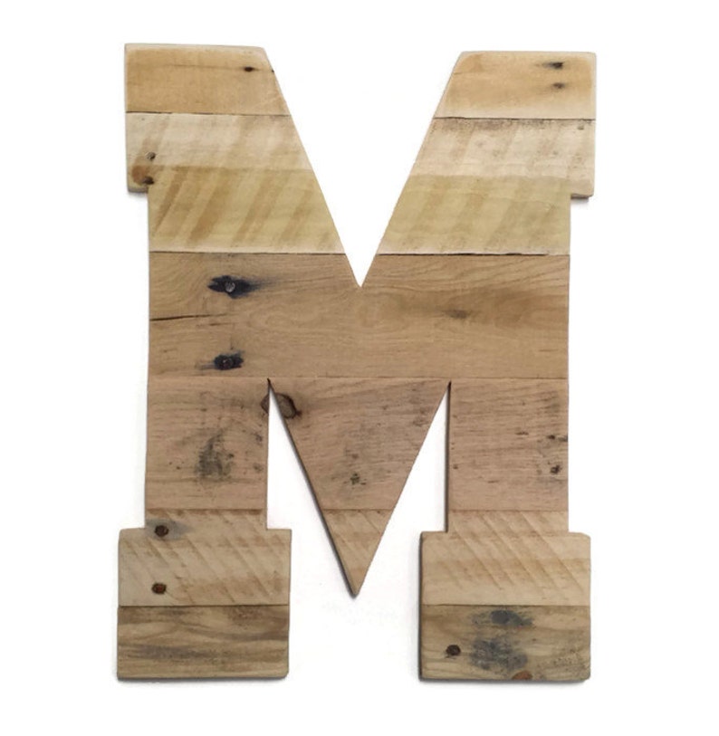 Wood initial rustic wood letter Rustic Home Decor nursery Etsy