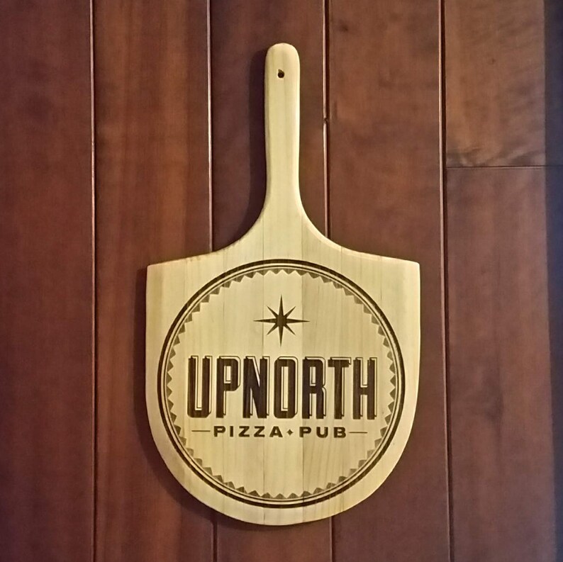 Personalized Logo Pizza Paddle Laser Engraved Pizza Peel Etsy