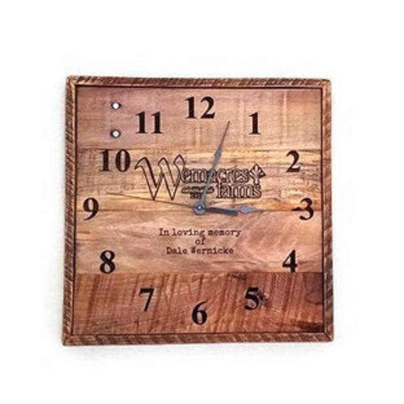 Personalized Wall Clock 13 Logo Wall Clock in Memory Etsy