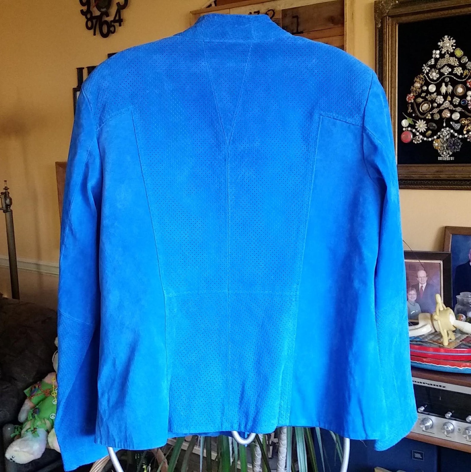 25 OFF SALE Blue suede jacket womens bright blue suede jacket Etsy