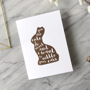 Carte de Pâques amusante, cadeau de Pâques, carte d'anniversaire, cadeau pour partenaire
