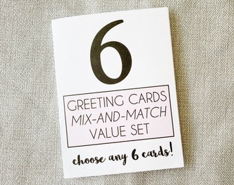 Mix and Match Greeting Cards Set of Greeting Cards Funny Greeting Card Set Greeting Card Value Set Birthday Cards Bulk Christmas Card Pack