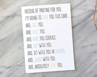 Honest Get Well Card: Friendship Support, Illness & Divorce