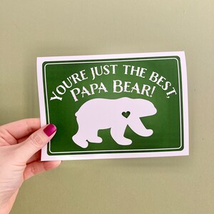Father's Day Card, Papa Bear Greeting Card, Handmade Father’s Day Gift