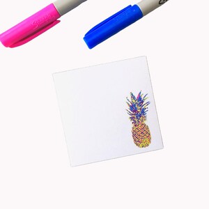 Pineapple Sticky Notes, Colorful Small Notepad, Stationery