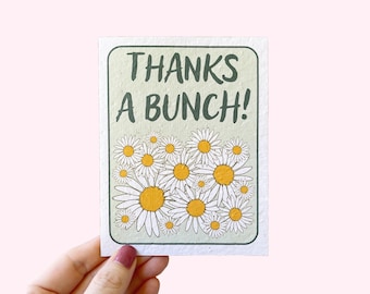 Plantable Thank You Card: Handmade Wildflower Seed Paper