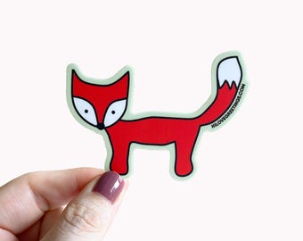 Fox Sticker, Waterproof Vinyl Laptop Decal