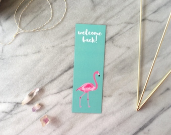 Pink Flamingo Bookmark: Tropical Stationery Gift