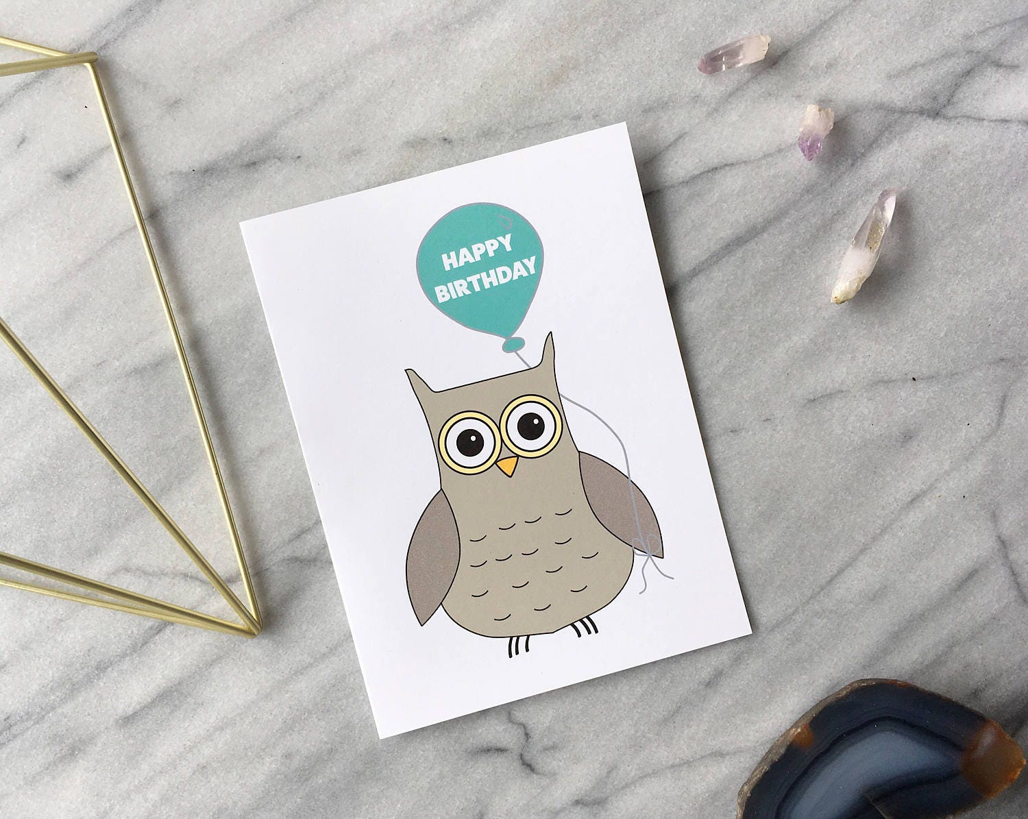 Owl Birthday Card Funny Birthday Card Cute Birthday Card Animal Birthday Card Woodland Birthday Card