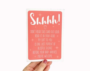 Neue Baby Karte: Last Moment of Silence, Geschenk für neue Eltern