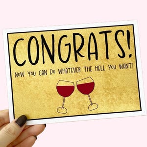 Funny Congratulations Card, Retirement Gift, Quit Your Job Card