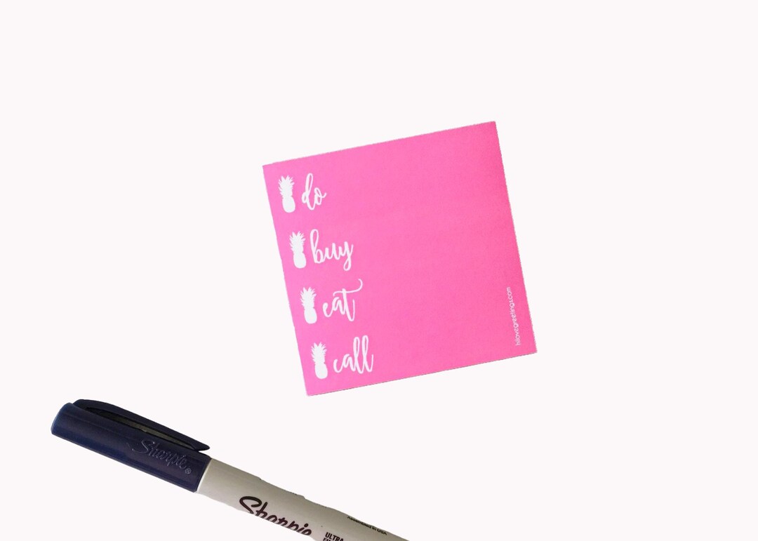 Pineapple Note Pineapple Sticky Notes: Pink To-do List Notepad - Etsy