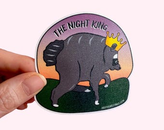 Jimothy Sticker: The Night King, 3" Handmade Waterproof Vinyl Decal