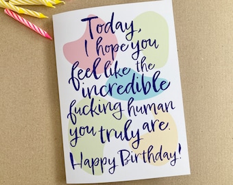Funny Birthday Card: Modern Design