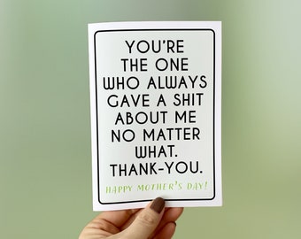 Mother's Day Card, Funny Mom Card, Gift for Mom, Caregiver Card