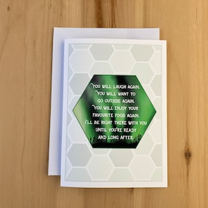 Carte de sympathie, carte de rétablissement, carte de voeux d'encouragement, carte d'empathie, cadeau de soutien 2ELGBTQIA+, cadeau attentionné, carte artistique d'aurores boréales