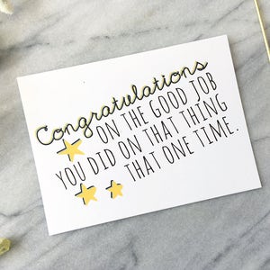 Funny Graduation Card Funny Congratulations Card Funny Congrats New Job Card New House Card Achievement Card Snarky Greeting Card Friend image 2