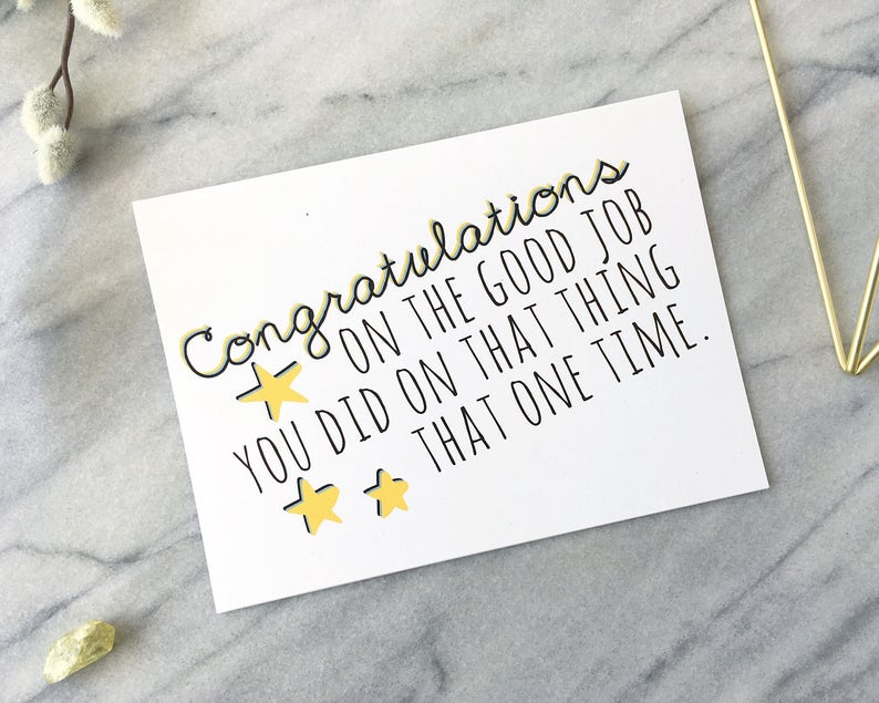 Funny Graduation Card Funny Congratulations Card Funny Congrats New Job Card New House Card Achievement Card Snarky Greeting Card Friend image 2