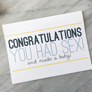 Funny Baby Card Funny Congratulations Card Baby Shower Gift Funny New Parent Card Funny New Baby Card Funny Pregnancy Card Baby Shower Card image 2