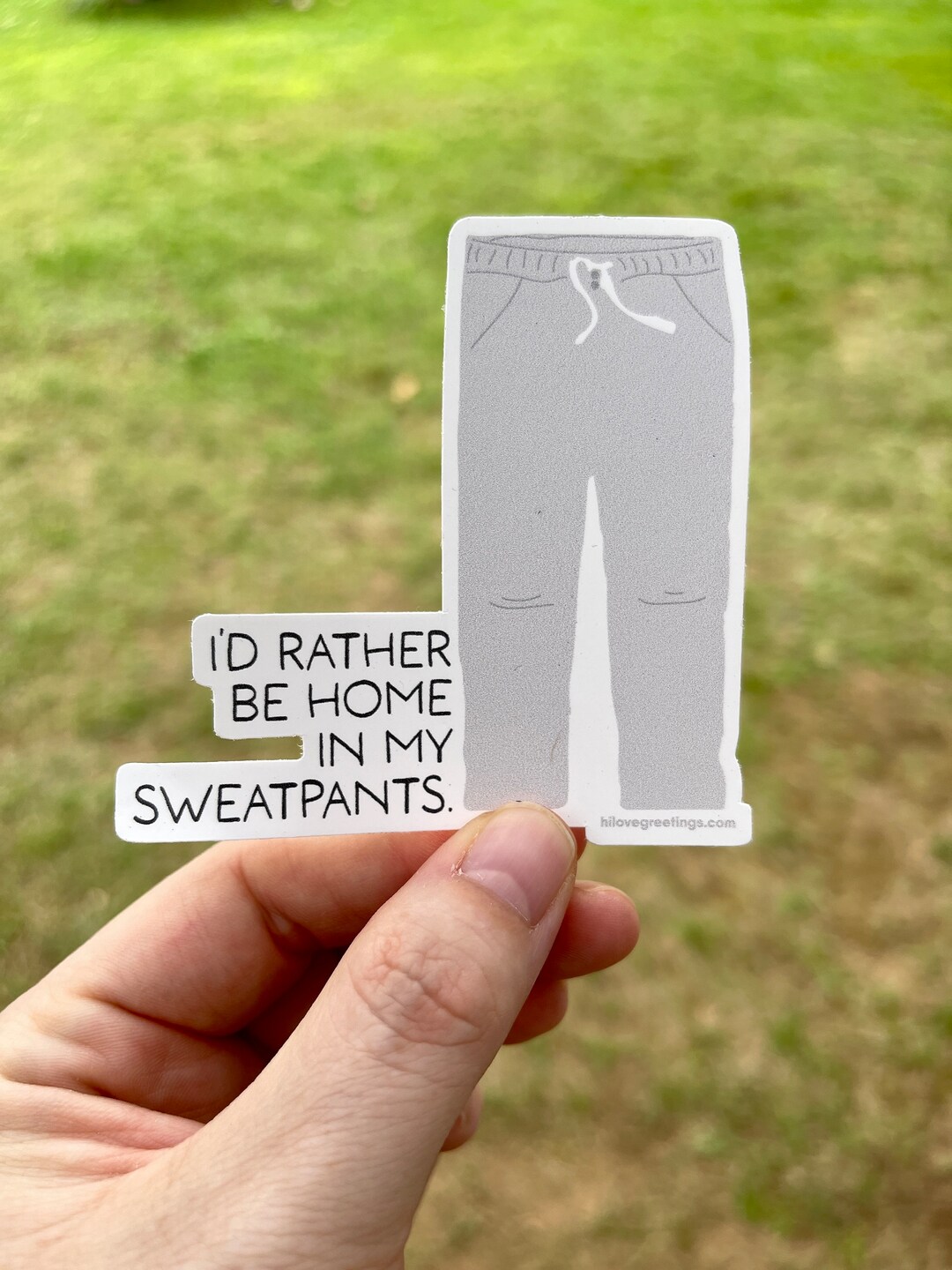Sweatpants Homebody 3 Waterproof Diecut Vinyl Sticker Etsy