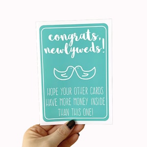 Funny Wedding Card, Wedding Money Holder, Handmade Wedding Gift, Marriage Newlyweds Greeting Card