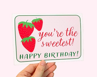 Strawberry Birthday Card: Sweet Berry Gift