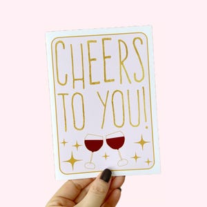 Carte de félicitations, Bravo, Félicitations pour mariage, Carte d'anniversaire, Toast, Vin cadeau de félicitations, Carte de fiançailles, Cadeau de remise des diplômes