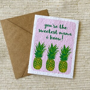 Carte en papier graine pour la fête des mères, cadeau de fête des mères, carte de voeux à planter, carte de fleurs sauvages, cadeau de jardinier