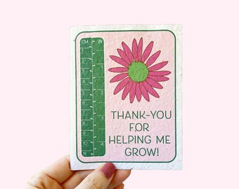 Wildflower Seed Paper Card: Teacher Thank You Gift