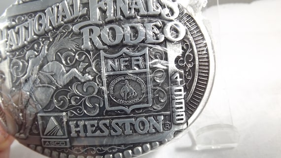 National Finals Rodeo NFR Buckle 1998 Hesston Com… - image 5