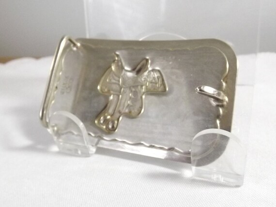 Western Saddle Belt Buckle View 5
