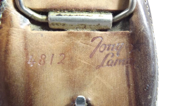 Tony Lama Distressed Leather Calf Belt Buckle 4812 Bild 5
