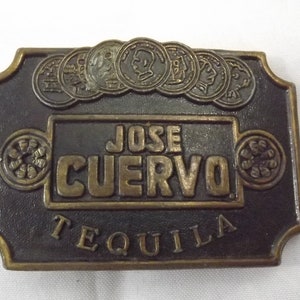 Distressed Jose Cuervo Tequila Advertising Belt Buckle, 1976