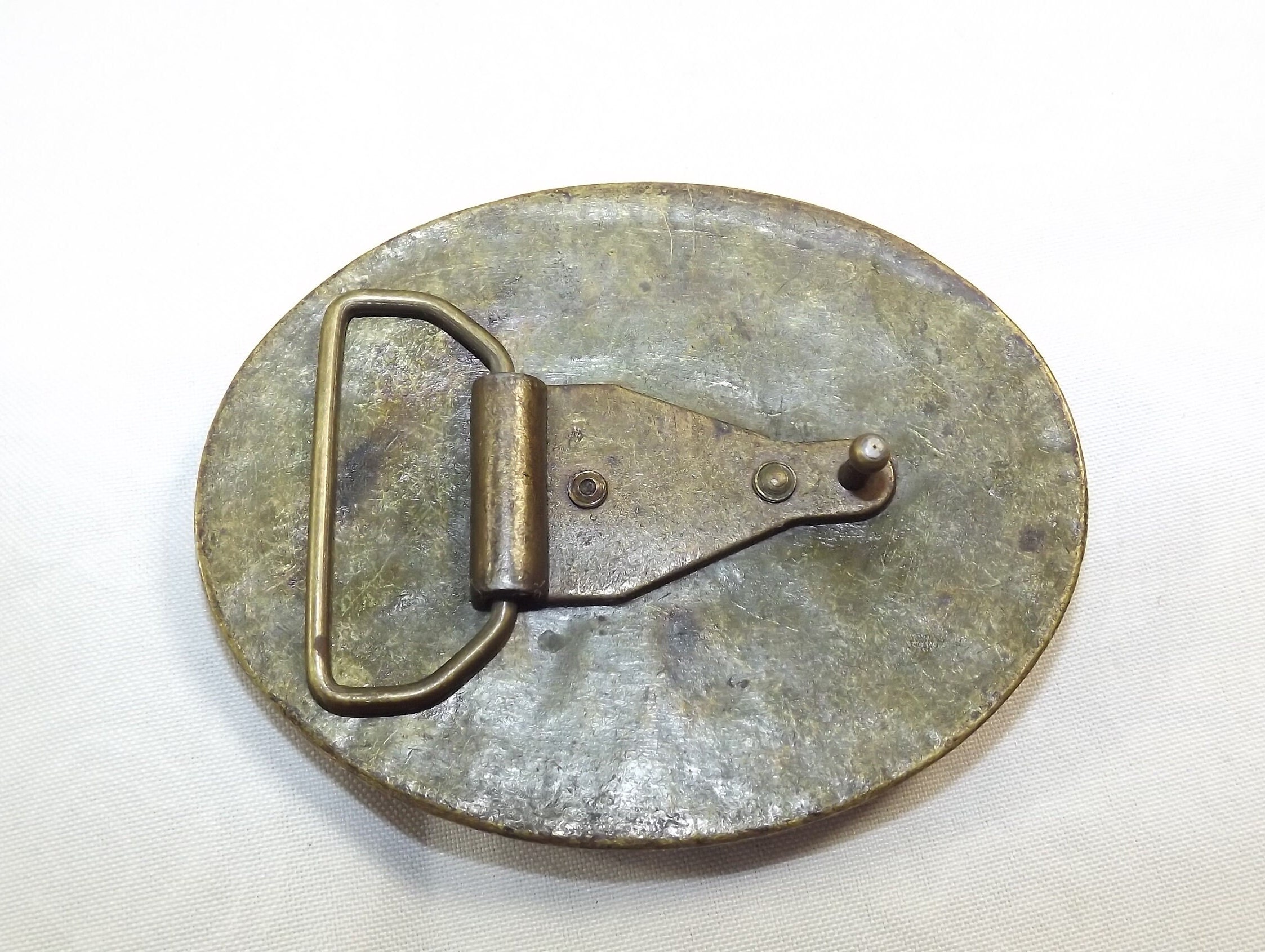 Bronze Tone Faux Gemstone Belt Buckle: Copper & Black - Etsy
