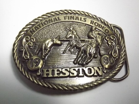1989 Hesston National Finals Rodeo Belt Buckle Adult /& Youth FREE SHIPPING!