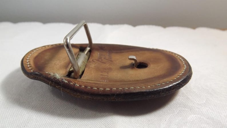 Tony Lama Distressed Leather Calf Belt Buckle 4812 Bild 6