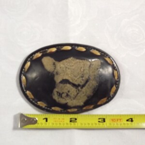 Tony Lama Distressed Leather Calf Belt Buckle 4812 Bild 3
