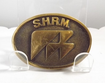 S.H.R.M. Belt Buckle, BTS Solid Brass 1978