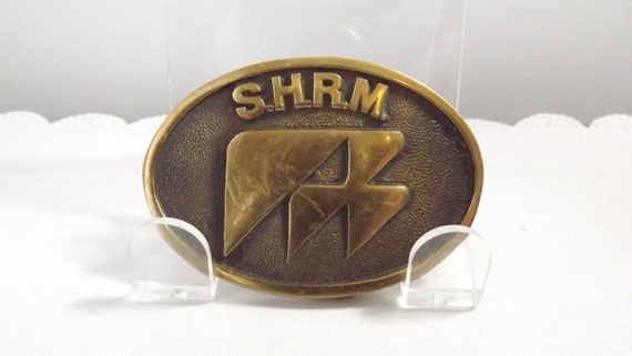 S.H.R.M. Belt Buckle, BTS Solid Brass 1978