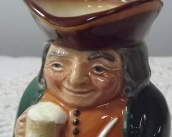 Royal Doulton Honest Measure Toby Jug, Figural Jug 8339, 4" Tall, Made in England